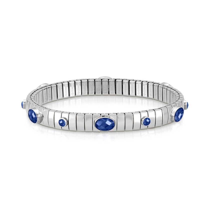 Nomination Armband XTE aus Edelstahl, 925er Silber und Edelsteinen (6P1G) (007_BLAU) 043337/007