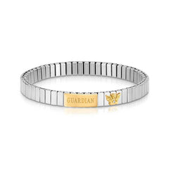 Nomination Armband XTE S Edelstahl und 750er Gold und Symbol, Cubic Zirkonia und Inschrift (009_Guardian) 042214/009