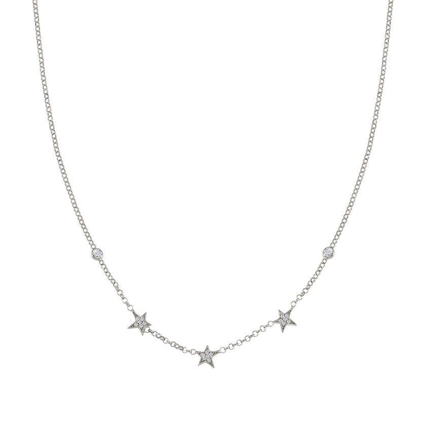 Nomination Halskette STELLA in 925er Silber und Cubic Zirkonia (3 kleine) (010_(Silber)) 146711/010