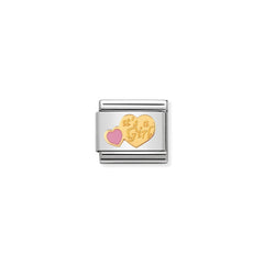 Nomination Composable Classic DAILY LIFE 1 Edelstahl, Email und 18K-Gold (39_It s a Girl) 030242/39