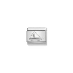 Nomination COMPOSABLE Classic SYMBOLE aus Edelstahl, Email und Silber 925 (47_Segelboot) 330202/47