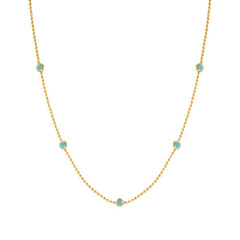 Nomination BELLA edition BLOOM Halskette aus 925er Silber und Kristallen (038_Tuerkis mit Gold-Verzierung) 146642/038