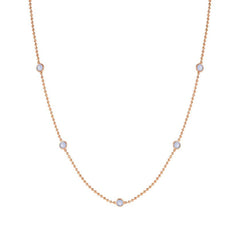 Nomination BELLA edition BLOOM Halskette aus 925er Silber und Kristallen (041_Hellblau mit Rosegold-Verzieru) 146642/041