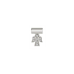 Nomination SEIMIA Anhaenger aus 925er Silber, mit Cubic Zirkonia verziert, (025_Engel) 147116/025