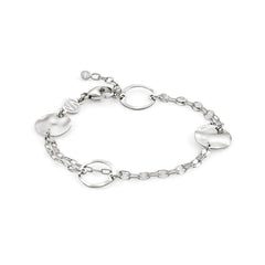 Nomination LUNA Doppeltes Armband aus 925er Silber, mit Silberscheiben und Cubic Zirkonia verziert (010_(Silber)) 140441/010