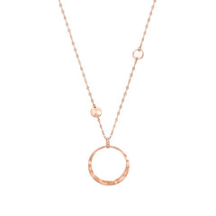 Nomination LUNA Kurze Y-Kette aus 925er Silber, mit Anhaenger und Cubic Zirkonia verziert (011_Rosevergoldet) 140443/011