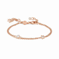Nomination BELLA DREAM EDITION Armband (doppelt) aus 925er Silber,  mit Kristallen verziert, (011_Rosevergoldet) 146656/011