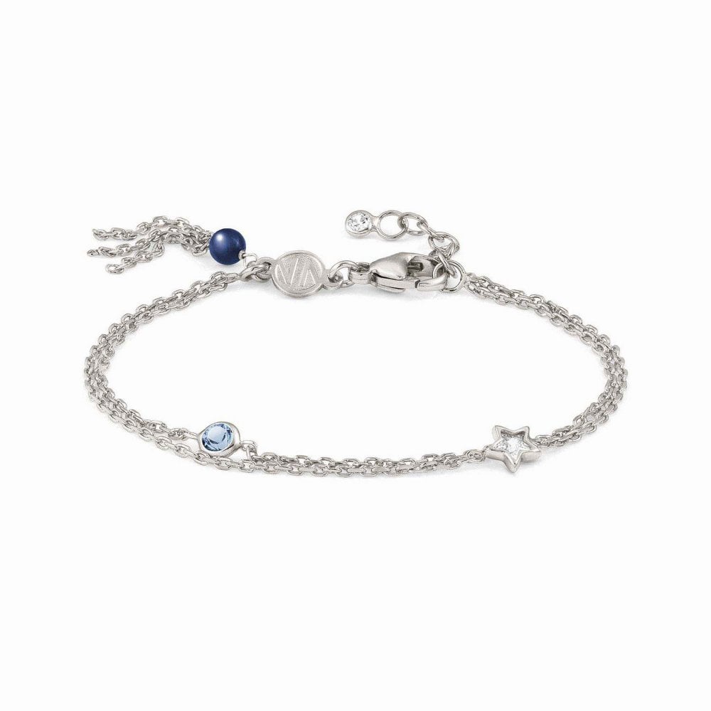 Nomination BELLA DREAM EDITION Armband (doppelt) aus 925er Silber,  mit Kristallen verziert, (010_(Silber)) 146671/010