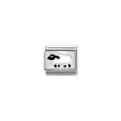 Nomination COMPOSABLE CLASSIC SYMBOLE aus Edelstahl, mit Emaille und 925er Silber verziert, (20_Schaf) 330204/20