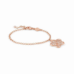 Nomination PRIMAVERA Armband aus 925er Silber, mit Cubic Zirkonia verziert (024_(Blume, rosevergoldet)) 147401/024