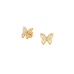 Nomination PRIMAVERA Ohrstecker aus 925er Silber, mit Cubic Zirkonia verziert (026_(Schmetterling, vergoldet)) 147407/026