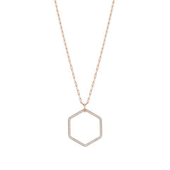 Nomination Halskette EMOZIONI aus 925er Silber und Cubic Zirkonia LANG (001_Hexagon WEISS) 147803/001