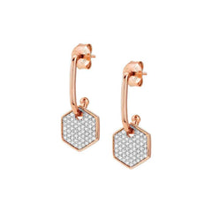 Nomination Ohrstecker EMOZIONI aus 925er Silber und Cubic Zirkonia (001_Hexagon WEISS) 147804/001