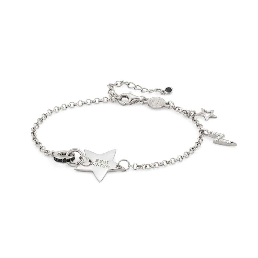 Nomination Armband EASYCHIC aus 925er Silber und Cubic Zirkonia (042_Best Sister Verzierung Silber) 147901/042