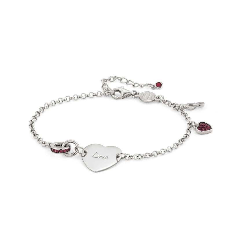 Nomination Armband EASYCHIC aus 925er Silber und Cubic Zirkonia (043_Love Verzierung Silber) 147901/043