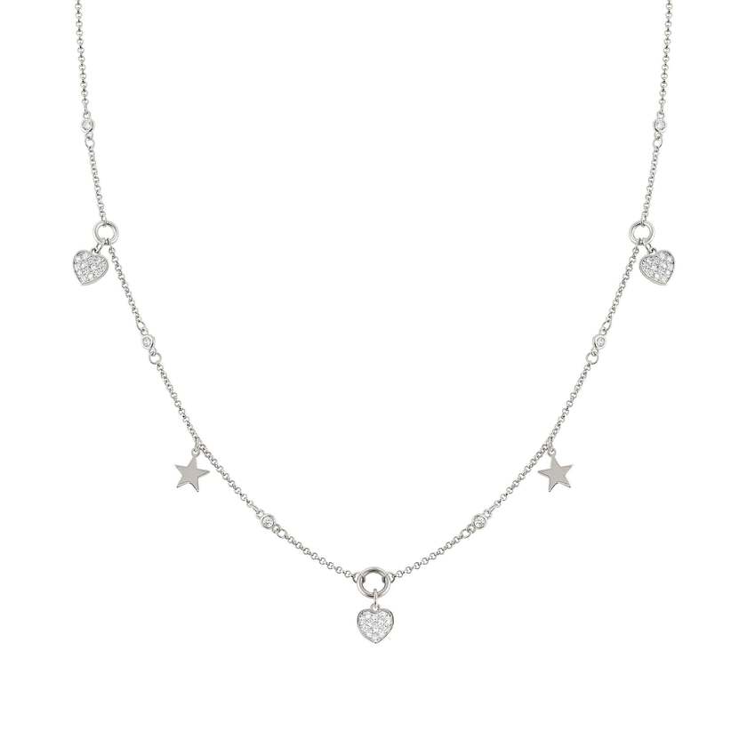 Nomination Collier NIGHTDREAM aus 925er Silber und Cubic Zirkonia (001_Silbernes Herz) 148102/001