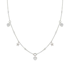 Nomination Collier NIGHTDREAM aus 925er Silber und Cubic Zirkonia (001_Silbernes Herz) 148102/001