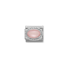 Nomination COMPOSABLE CLASSIC Edelsteine, Edelstahl, Kordel-Fassung aus Silber 925 (22_OPAL ROSA) 330503/22