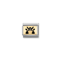 Nomination COMPOSABLE CLASSIC PLAETTCHEN Edelstahl, Email und 18k gold (12_Samurai) 030287/12