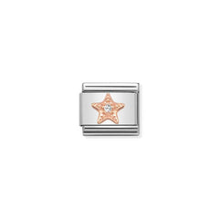 Nomination COMPOSABLE CLASSIC SYMBOLE aus Edelstahl, mit 9Kt Rosegold verziert, (27_Seestern) 430305/27