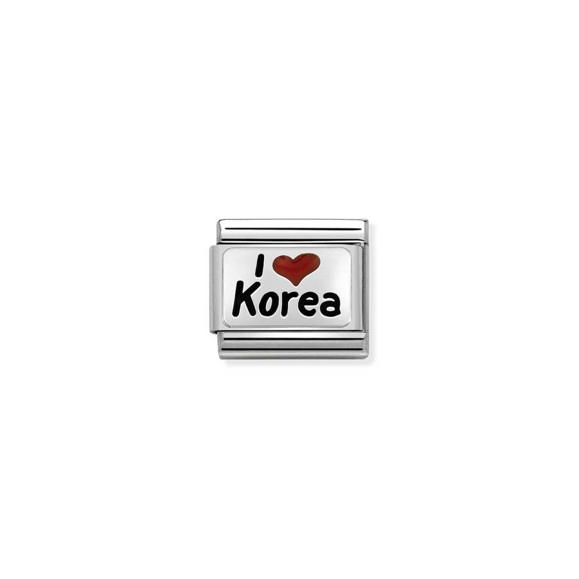 Nomination Composable Classic Symbole aus Edelstahl, Emaille und Silber (31_I Love Korea) 330209/31