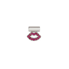 Nomination SEIMIA Anhaenger aus 925er Silber, mit Cubic Zirkonia (004_Mundlippen ROT) 147123/004