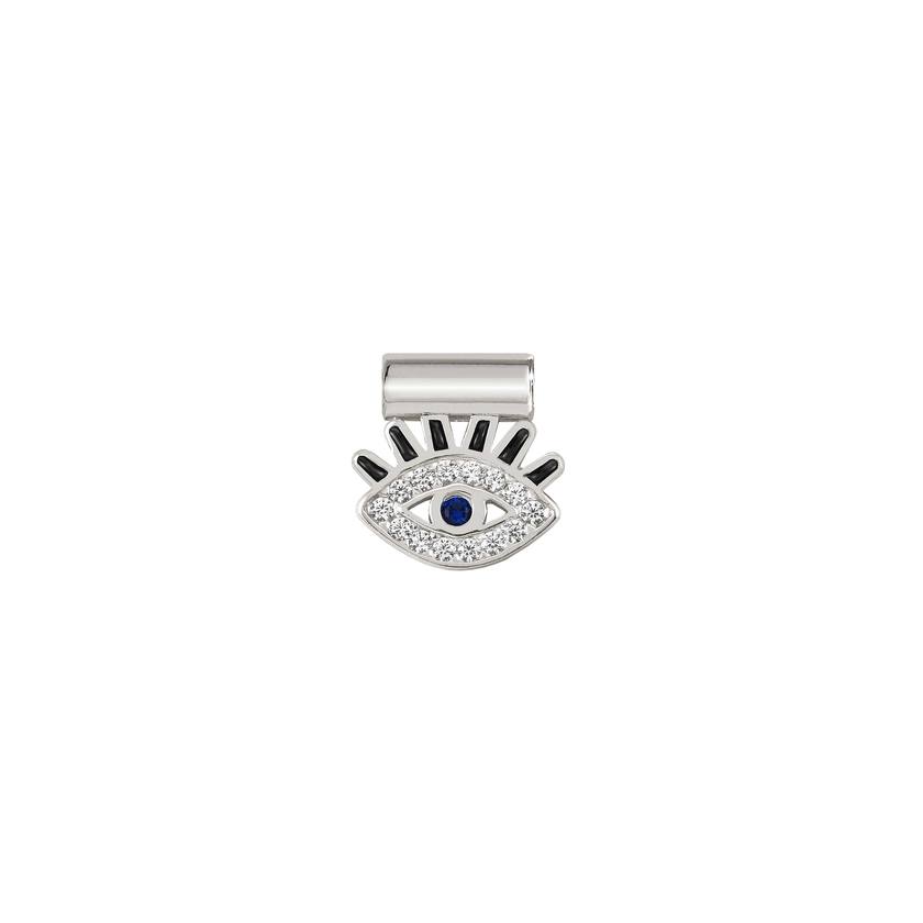 Nomination SEIMIA Anhaenger aus 925er Silber, mit Emaille und Cubic Zirkonia (bunt) verziert (001_Gottesauge) 147124/001