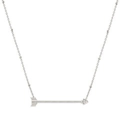 Nomination SEIMIA Halskette aus 925er Silber, mit Cubic Zirkonia verziert, langer Pfeil (008_Pfeil) 147130/008