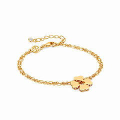 Nomination ESSENTIALS Armband aus 925er Silber, dazu ein mit Cubic Zirkonia verziertes Schmuckelement (003_Kleeblatt Gelbgold) 148200/003