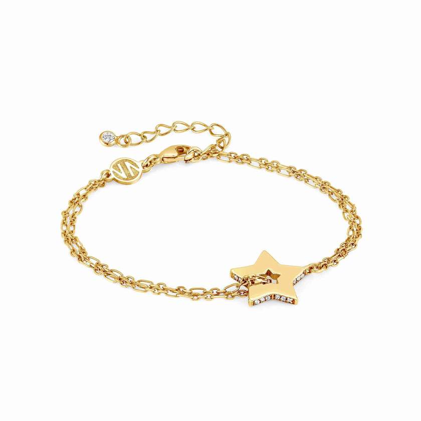 Nomination ESSENTIALS Armband aus 925er Silber, dazu ein mit Cubic Zirkonia verziertes Schmuckelement (009_Stern Gelbgold) 148200/009