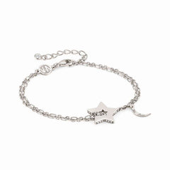 Nomination ESSENTIALS Armband aus 925er Silber, dazu ein mit Cubic Zirkonia verziertes Schmuckelement und ein Charm (007_Stern Silber) 148201/007