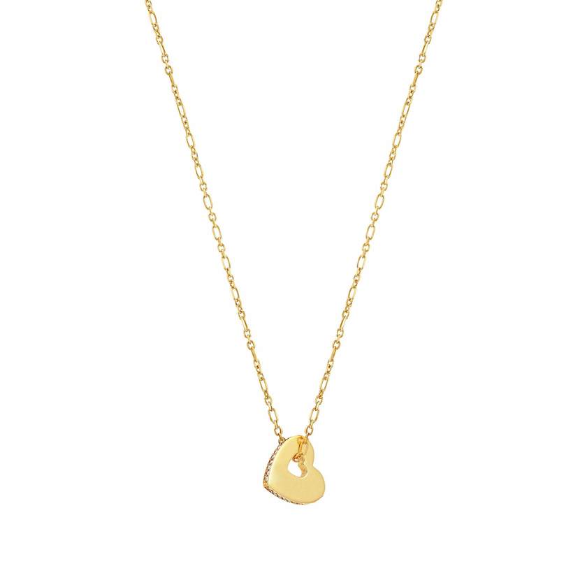 Nomination ESSENTIALS Halskette aus 925er Silber, dazu ein mit Cubic Zirkonia verziertes Schmuckelement (006_Herz Gelbgold) 148202/006
