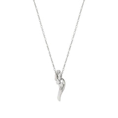 Nomination ESSENTIALS Halskette aus 925er Silber, dazu ein mit Cubic Zirkonia verziertes Schmuckelement und ein Anhaenger (001_Kleeblatt Silber) 148203/001