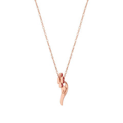 Nomination ESSENTIALS Halskette aus 925er Silber, dazu ein mit Cubic Zirkonia verziertes Schmuckelement und ein Anhaenger (002_Kleeblatt Rosegold) 148203/002