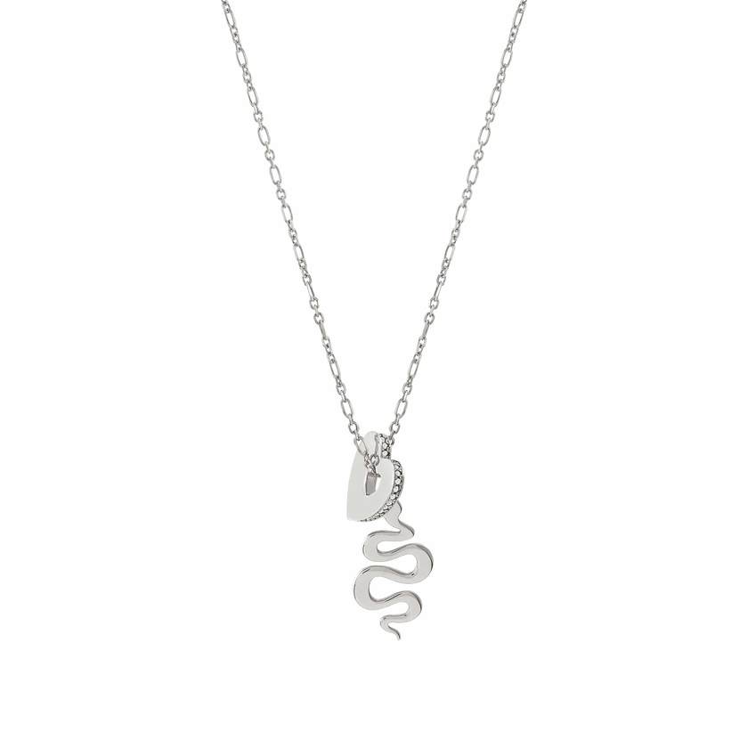 Nomination ESSENTIALS Halskette aus 925er Silber, dazu ein mit Cubic Zirkonia verziertes Schmuckelement und ein Anhaenger (004_Herz Silber) 148203/004