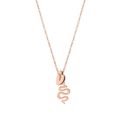 Nomination ESSENTIALS Halskette aus 925er Silber, dazu ein mit Cubic Zirkonia verziertes Schmuckelement und ein Anhaenger (005_Herz Rosegold) 148203/005