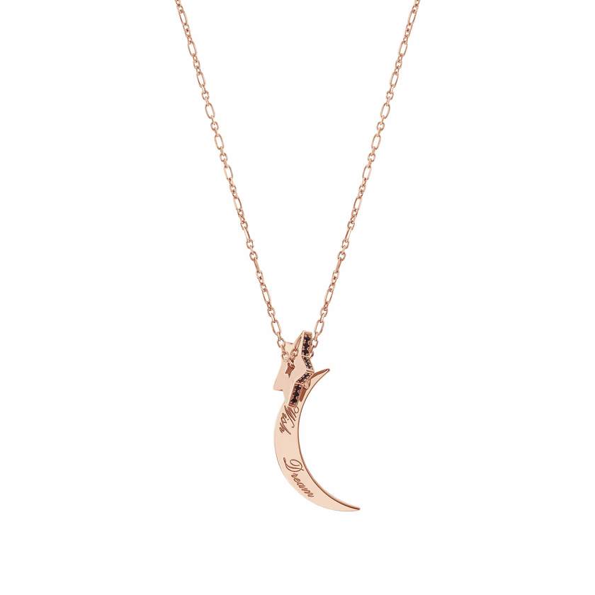 Nomination ESSENTIALS Halskette aus 925er Silber, dazu ein mit Cubic Zirkonia verziertes Schmuckelement und ein Anhaenger (008_Stern Rosegold) 148203/008