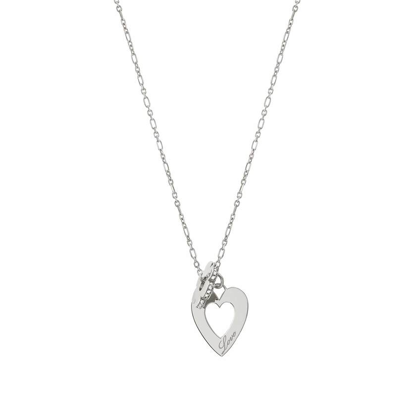 Nomination ESSENTIALS Halskette aus 925er Silber, dazu ein mit Cubic Zirkonia verziertes Schmuckelement und ein Anhaenger (010_Bluete Silber) 148203/010