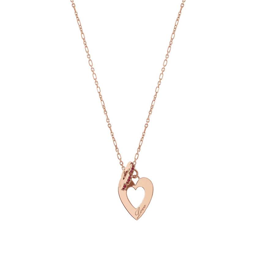Nomination ESSENTIALS Halskette aus 925er Silber, dazu ein mit Cubic Zirkonia verziertes Schmuckelement und ein Anhaenger (011_Bluete Rosegold) 148203/011