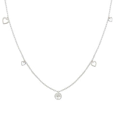 Nomination VITA Halskette (L: 90cm) aus 925er Silber, dazu 3 mit Cubic Zirconia und Edelsteinen verzierte Anhaenger (005_Lebensbaum (Silber)) 148402/005