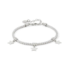 Nomination CHIC&CHARM Tennis-Armband aus 925er Silber, mit Cubic Zirkonia voll besetzt, dazu Anhaenger (015_Stern Silber) 148600/015