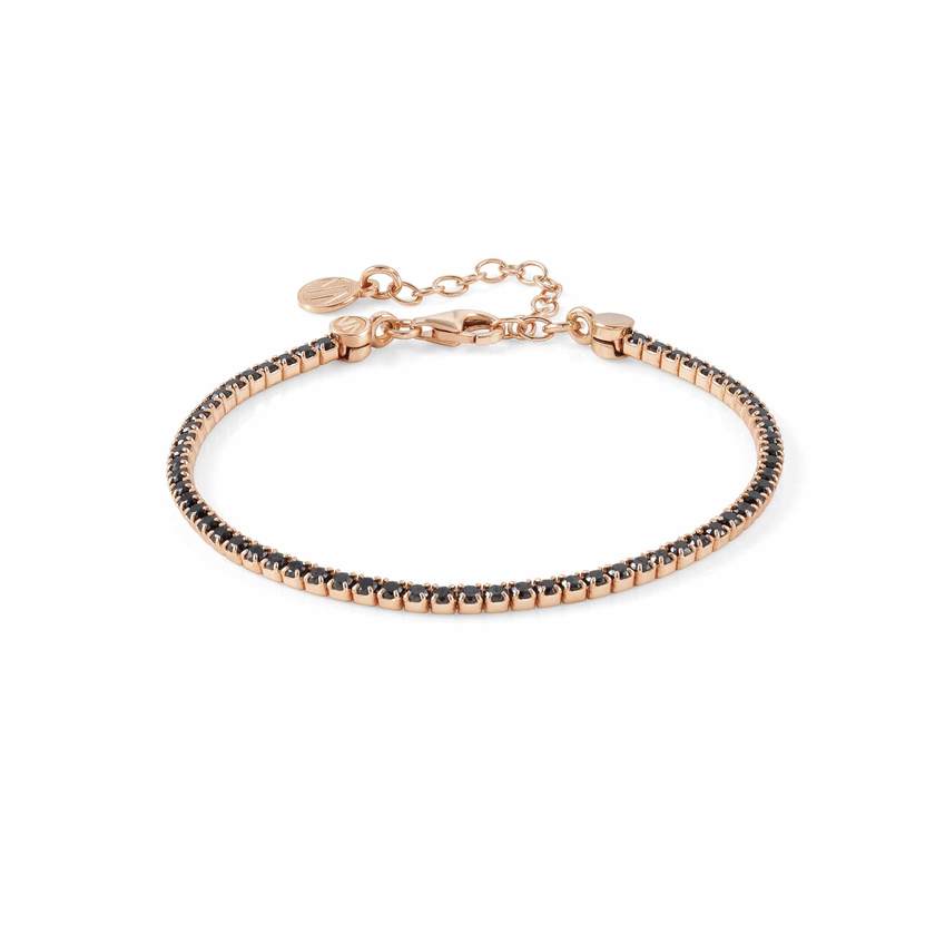 Nomination CHIC&CHARM Tennis-Armband aus 925er Silber, mit Cubic Zirkonia voll besetzt (011_Rosevergoldet) 148601/011
