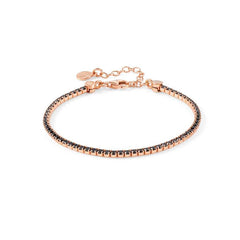 Nomination CHIC&CHARM Tennis-Armband aus 925er Silber, mit Cubic Zirkonia voll besetzt (011_Rosevergoldet) 148601/011