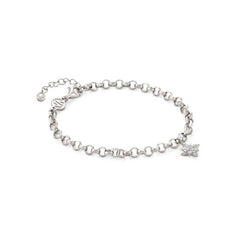 Nomination SWEETROCK ROMANCE EDITION Armband aus 925er Silber, 1 Charm-Anhaenger mit Cubic Zirkonia verziert (065_(Windrose, Silber)) 148020/065