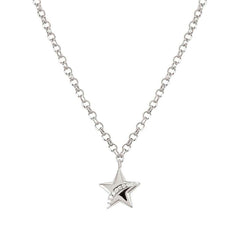 Nomination SWEETROCK ROMANCE EDITION Halskette aus 925er Silber, Anhaenger mit Cubic Zirkonia verziert (032_Stern Silber) 148022/032