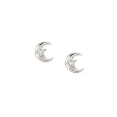 Nomination SWEETROCK ROMANCE EDITION Ohrstecker aus 925er Silber, mit Cubic Zirkonia verziert (030_Mond Silber) 148024/030
