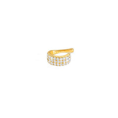 Nomination SENTIMENTAL Ear Cuff (klein) aus 925er Silber, mit Cubic Zirkonia in Pave-Fassung verziert (012_(Gelb vergoldet)) 149207/012