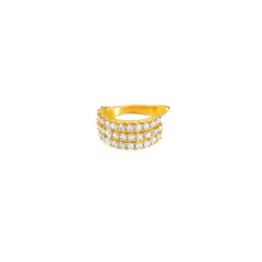 Nomination SENTIMENTAL Ear Cuff (gross) aus 925er Silber, mit Cubic Zirkonia in Pave-Fassung verziert (012_(Gelb vergoldet)) 149208/012
