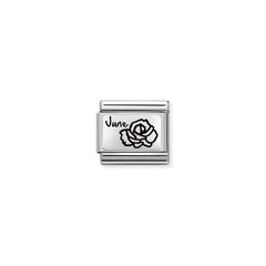 Nomination COMPOSABLE CLASSIC MONATSBLUMEN Element aus Edelstahl, mit 925er Silber verziert (18_(Juni)) 330112/18