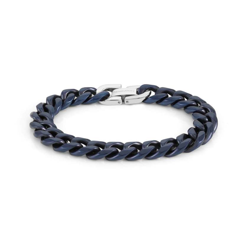 Nomination BEYOND Armband (Medium) aus Edelstahl, blau PVD-beschichtet (038_(EXTRA LARGE)) 028904/038